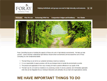 Tablet Screenshot of forayconsulting.com